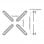 Adattatore di fissaggio Kimex per supporto TV 13"-27" senza VESA Max 8Kg