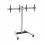 Kimex Support de sol avec roulettes pour 2 écrans TV 50"-55" Hauteur 175 cm VESA 600 x 400 Max 50 kg