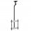 Kimex Soporte de Techo para TV 65"-75" Modo Vertical Altura 225cm VESA 800x600 Máx 50Kg