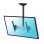 Kimex Support Plafond pour TV 43"-55" Hauteur 100cm VESA 600x400 Max 50Kg