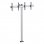 Kimex Soporte de Suelo Atornillable para 2 TV 43"-49" Altura 240cm VESA 400x400 Máx. 50Kg