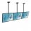 Kimex Menu Board Supporto da soffitto per 3 TV 45"-50" Altezza 150 cm VESA 600x400 Max. 50Kg