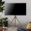 Kimex Soporte TV con Caballete para Pantallas 45''- 65'' VESA 600x400 Máx. 32Kg Negro/Nogal