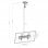 Kimex Support de plafond pour TV 43"-75" Hauteur 225 cm VESA 600 x 400 Max. 50Kg