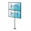 Kimex Support de sol vissable pour 2 téléviseurs 40"-65" Hauteur 240 cm VESA 600 x 400 Max. 50Kg