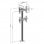 Kimex Support de sol vissable pour 2 téléviseurs 40"-65" Hauteur 240 cm VESA 600 x 400 Max. 50Kg