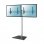 Kimex Soporte de Suelo Inclinable para 2 Pantallas de TV 43''-49'' Altura 175cm VESA 400x400 máx. 50Kg