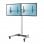 Kimex Support de sol inclinable avec roulettes pour 2 téléviseurs 50"-55" Hauteur 175 cm VESA 600 x 400 Max. 50Kg