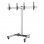 Kimex Support de sol inclinable avec roulettes pour 2 téléviseurs 50"-55" Hauteur 175 cm VESA 600 x 400 Max. 50Kg