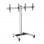 Kimex Support de sol avec roulettes pour 2 téléviseurs 43"-49" Hauteur 175 cm VESA 400 x 400 Max. 50Kg