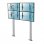Kimex Soporte de Suelo Atornillable para 4 Pantallas de TV 45"-55" Altura 240cm VESA 600x400 Máx. 50Kg