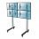 Kimex Support de sol avec roulettes pour 4 écrans TV 45"-55" Hauteur 240 cm VESA 600 x 400 Max. 50Kg