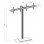 Support de sol Kimex pour 2 téléviseurs 50"-55" Hauteur 240 cm VESA 600x400 Max. 50Kg