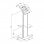 Supporto da Pavimento Universale Kimex Bianco per Tablet Apple/Samsung 9.7"-11"