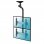 Kimex Supporto da soffitto per 2 schermi 43"-55" Altezza 175 cm VESA 600x400 Max. 50Kg