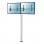 Kimex Support de sol inclinable à visser pour 2 téléviseurs 43"-49" Hauteur 240 cm VESA 400 x 400 Max. 50Kg