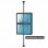 Kimex Soporte de Suelo/Techo Inclinable para 2 Pantallas 32''-75'' Altura 240cm 400x400 Máx. 30Kg