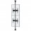 Kimex Soporte de Suelo/Techo Inclinable para 2 Pantallas de TV 32''-75'' Altura 240cm VESA 400x400 Máx 30Kg
