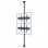 Kimex Soporte de Suelo/Techo Inclinable para 2 Pantallas de TV 32''-75'' Altura 240cm VESA 400x400 Máx 30Kg