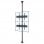 Kimex Supporto da Terra/Soffitto per 2 Schermi TV 32''- 75'' Altezza 240cm VESA 400x400 Max 30Kg