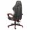 VidaXL Silla Gaming Couro Sintético Preto/Vermelho