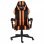 Vidaxl Silla Gaming Couro Sintético Preto/Laranja