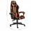 Vidaxl Silla Gaming Couro Sintético Preto/Laranja