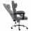 VidaXL chaise de bureau de massage cuir synthétique gris anthracite