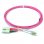 Kimex Cable de Fibra Óptica Dúplex 2mm OM4 SC/LC Magenta 1m