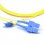 Kimex Cable de Fibra Óptica Dúplex 2mm OS2 SC/LC Amarillo 1m