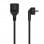 Aisens Strom-Verlängerungskabel, Schuko, CEE7, Stecker/Buchse, 5 m, Schwarz