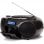 Aiwa Boombox BBTC-660DABBK CD-Player Bluetooth/USB/MP3/Kassetten grau