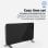 Universal Blue Cala Conta 5015B Panel Calefactor de Cristal Negro WiFi 1500W