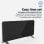 Universal Blue Cala Conta 5020B Panel Calefactor de Cristal Negro WiFi 2000W
