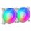 Mars Gaming MFDUO Kit 2 Ventoinhas FRGB Rainbow 120mm Brancas