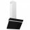 VidaXL Hotte décorative 60 cm C Acier inoxydable/Verre trempé Noir