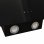 VidaXL Hotte décorative 60 cm C Acier inoxydable/Verre trempé Noir
