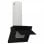 Cappa Decorativa VidaXL 60 cm C Acciaio Inossidabile/Vetro Nero