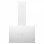 Campana decorativa VidaXL 60 cm in acciaio inossidabile/vetro temperato bianco