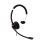 Auriculares V7 Deluxe Mono con cable 3,5 mm, cancelación de ruido, micrófono omnidireccional, oficina, negro y plata