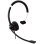 Auriculares V7 Deluxe Mono con cable 3,5 mm, cancelación de ruido, micrófono omnidireccional, oficina, negro y plata