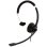 Auriculares V7 Deluxe Mono con cable 3,5 mm, cancelación de ruido, micrófono omnidireccional, oficina, negro y plata