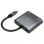 Aisens A109-0625 Adaptador USB-C para 2xHDMI/USB-C/USB 2.0 15cm Cinzento