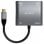 Aisens A109-0625 Adaptador USB-C para 2xHDMI/USB-C/USB 2.0 15cm Cinzento