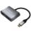 Adaptador USB-C a VGA/HDMI 4K Aisens 15cm Gris