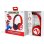 Casque Blade Super Mario Logo sans fil et filaire Bluetooth enfant, pliable, rouge et noir