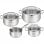 Conjunto de panelas Tefal Duetto G719S7 4 peças de aço inoxidável