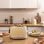 Tostador Cecotec Vintage 800 Light Yellow 2 Scheiben 850W Edelstahl Chrom Gelb