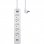 Philips SPN3052WA/10 Multiprise 5 Prises Schuko + 2 USB 2m