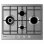 Candy Idea CHW6D4WX Stainless steel Da incasso 60 cm Gas 4 Fornello(i)